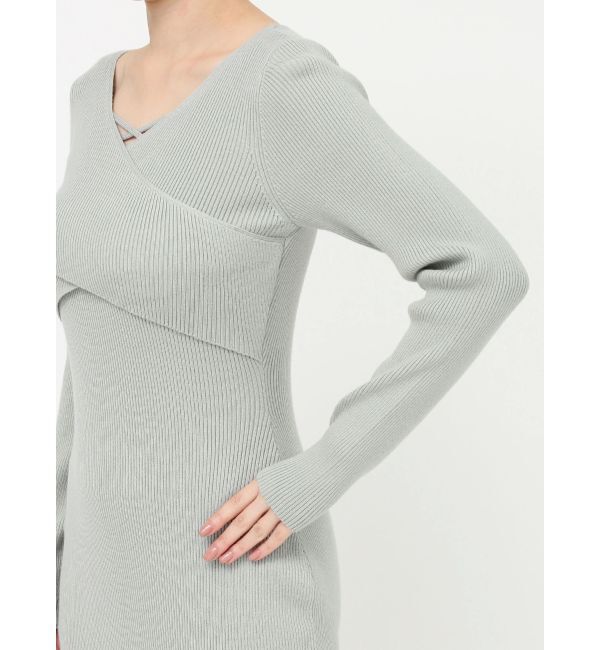 RESEXXY「ダブルクロスニットワンピース」|ワンピース|