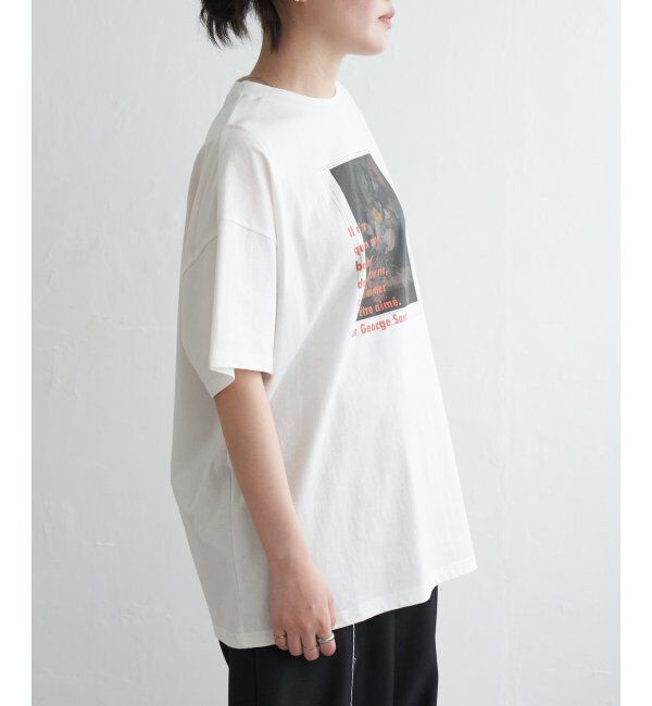 VENCE share style「フラワープリントオーバーサイズTシャツ」|Tシャツ・カットソー|