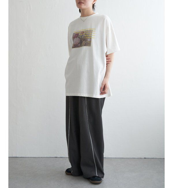 VENCE share style「フラワープリントオーバーサイズTシャツ」|Tシャツ・カットソー|