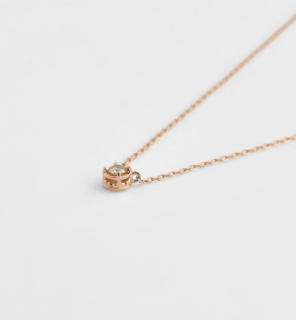 agete「《WEB限定》K10ダイヤモンドネックレス（0.03ct／ピンクゴールド）」|ネックレス|