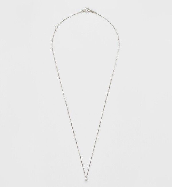 agete「プラチナダイヤモンドネックレス(0.05ct)」|ネックレス|