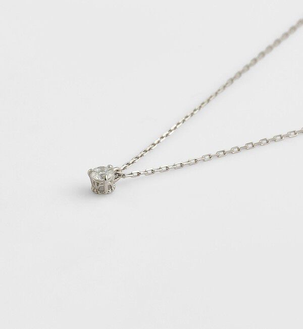 agete「プラチナダイヤモンドネックレス(0.05ct)」|ネックレス|