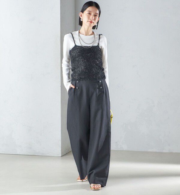 SHIPS for women「〈手洗い可能〉グリッター ラメ ビスチェ 24SS ◇」|ベスト・ジレ|