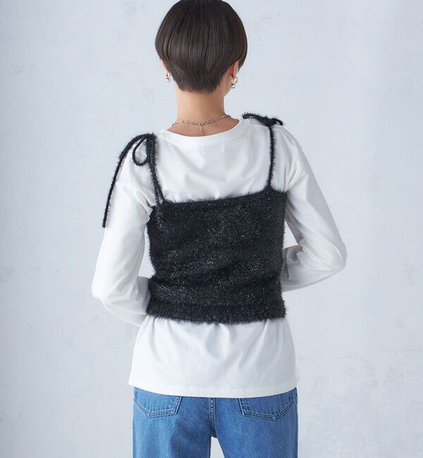 SHIPS for women「〈手洗い可能〉グリッター ラメ ビスチェ 24SS ◇」|ベスト・ジレ|