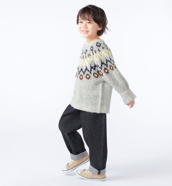SHIPS KIDS「SHIPS KIDS:100～130cm /〈洗濯機可能〉フェアアイル柄 ニット」|ニット・セーター|