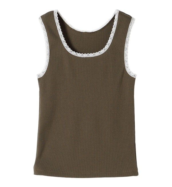 SHIPS for women「〈手洗い可能〉レース トリミング 2WAY タンクトップ」|タンクトップ|