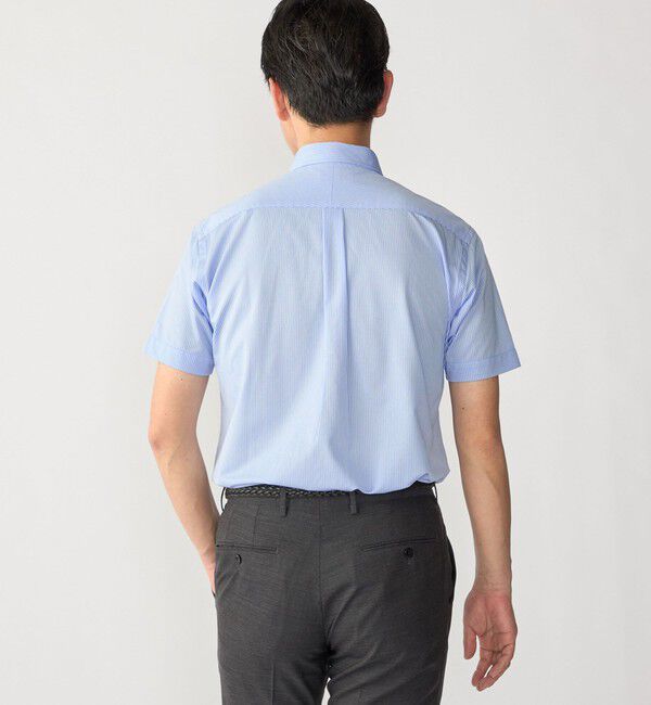 SHIPS「SHIPS:〈FUNCTION〉Albini &times; RENU(R)半袖 ジャージー ストライプ シャツ」|シャツ・ブラウス|