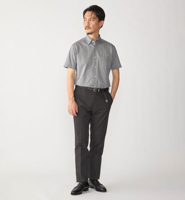 SHIPS「SHIPS:〈FUNCTION〉Albini &times; RENU(R)半袖 ジャージー ストライプ シャツ」|シャツ・ブラウス|