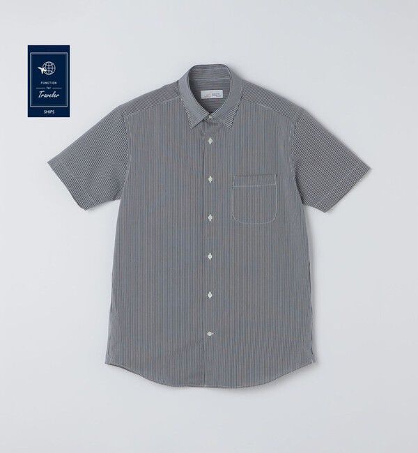 SHIPS「SHIPS:〈FUNCTION〉Albini &times; RENU(R)半袖 ジャージー ストライプ シャツ」|シャツ・ブラウス|