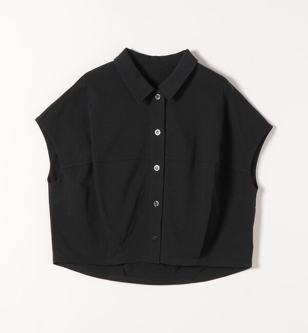 quaranciel「quaranciel:〈接触冷感/洗濯機可能〉天竺 フレンチスリーブ シャツ カットソー」|Tシャツ・カットソー|