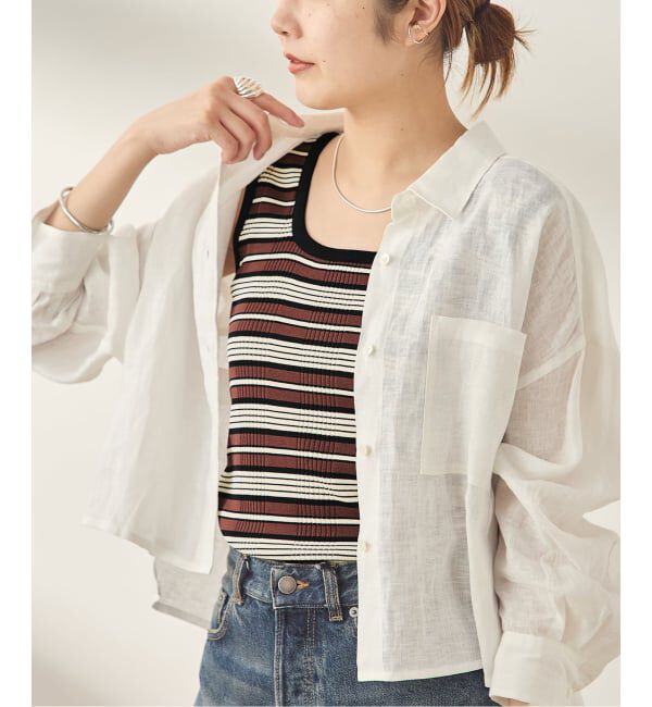journal standard L'essage「《接触冷感/手洗い可》クールタッチ2WAYニットタンクトップ」|タンクトップ|ブラウン