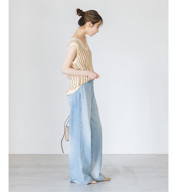 NOBLE「《NOBLE別注カラー》PROVOKE/プロヴォーク loopyarn stripe vest」|ベスト・ジレ|