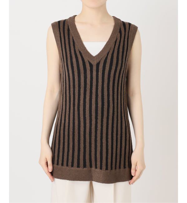 NOBLE「《NOBLE別注カラー》PROVOKE/プロヴォーク loopyarn stripe vest」|ベスト・ジレ|
