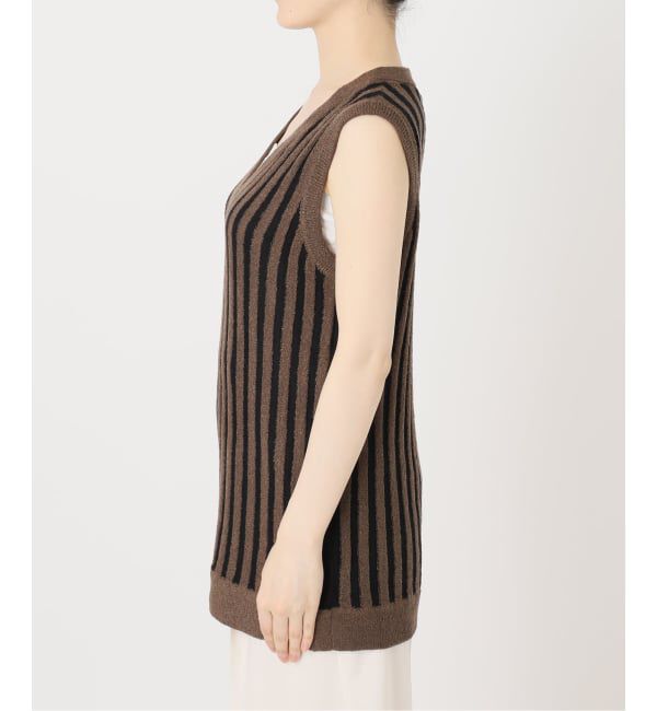 NOBLE「《NOBLE別注カラー》PROVOKE/プロヴォーク loopyarn stripe vest」|ベスト・ジレ|