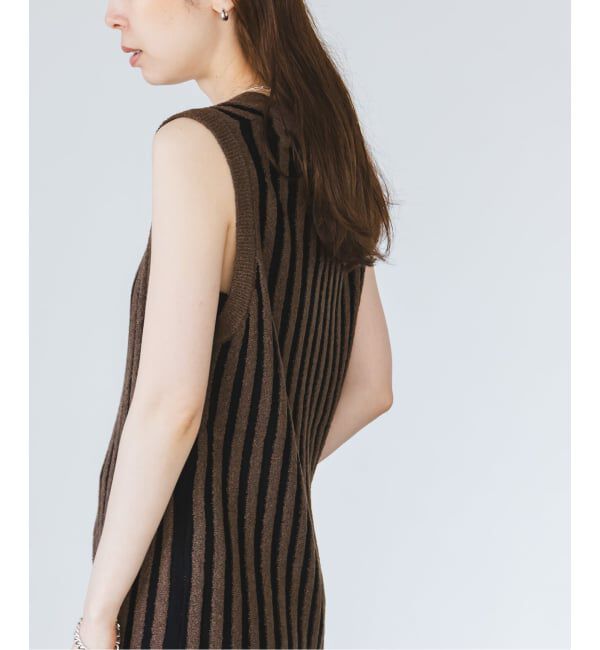 NOBLE「《NOBLE別注カラー》PROVOKE/プロヴォーク loopyarn stripe vest」|ベスト・ジレ|