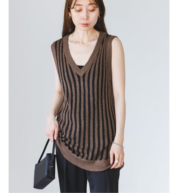 NOBLE「《NOBLE別注カラー》PROVOKE/プロヴォーク loopyarn stripe vest」|ベスト・ジレ|
