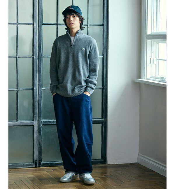 LACOSTE「ハイネックハーフジップ ウールニットセーター」|ニット・セーター|