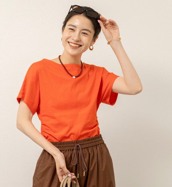 MAQWEL「【MAQWEL/マクウェル】ウォッシャブルタックドルマンＴ」|Tシャツ・カットソー|