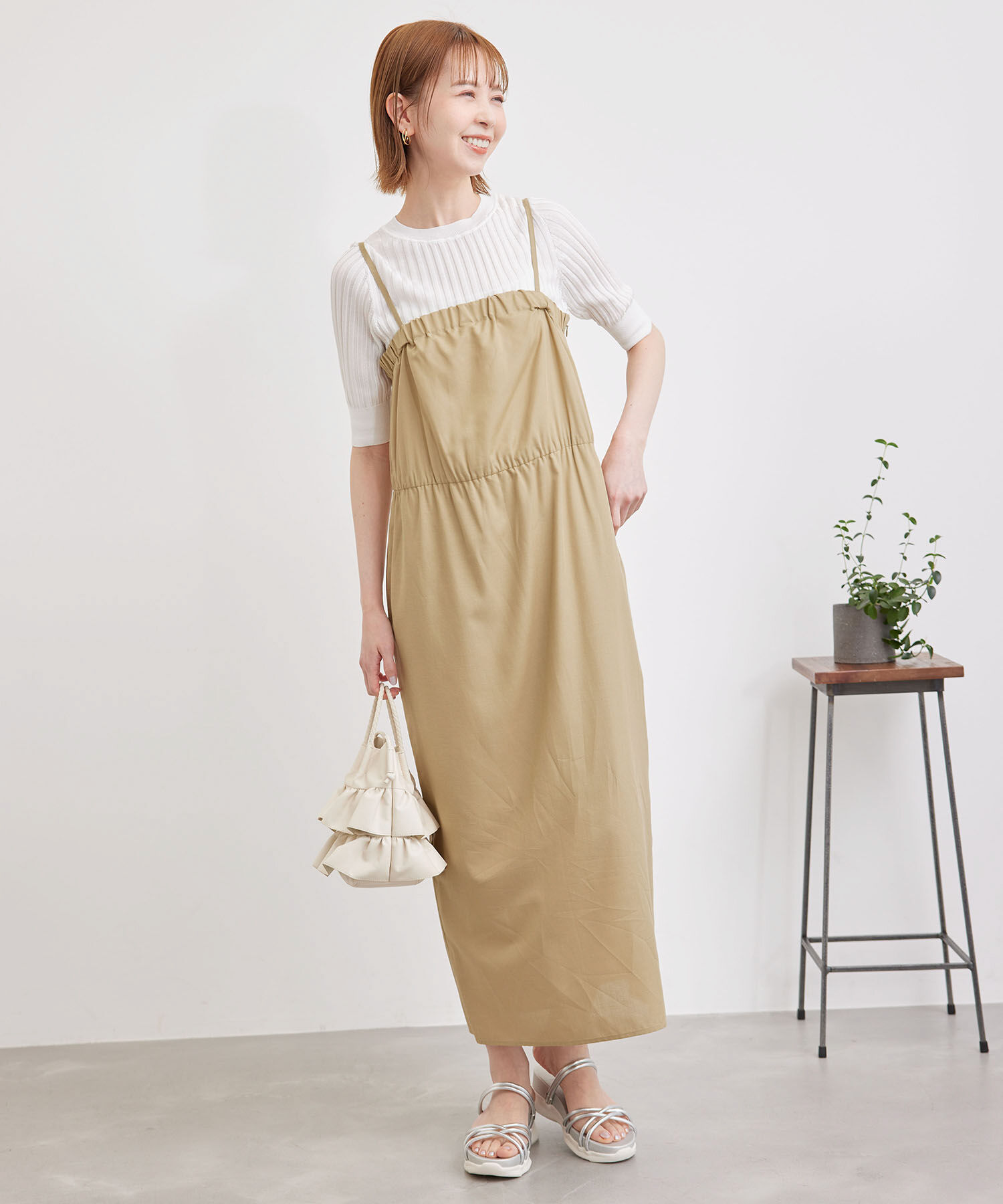 Rope&rsquo;Picnic「麻混キャミワンピース」|ワンピース|