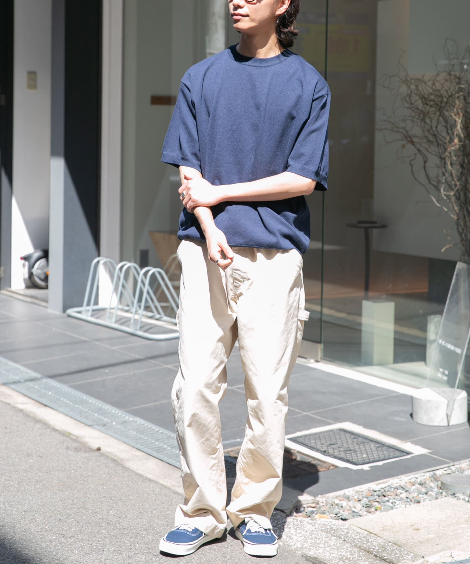 URBAN RESEARCH DOORS「FORK&SPOON　クルーネックニットTシャツ」|ニット・セーター|