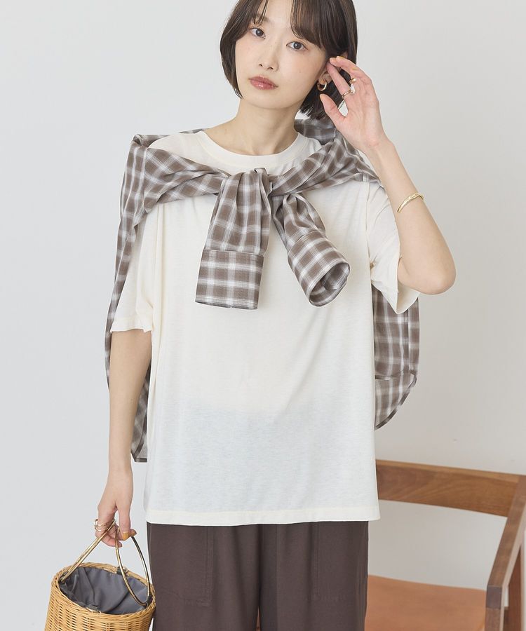 AMERICAN HOLIC「【マルチ機能】配色ステッチルーズTシャツ」|Tシャツ・カットソー|
