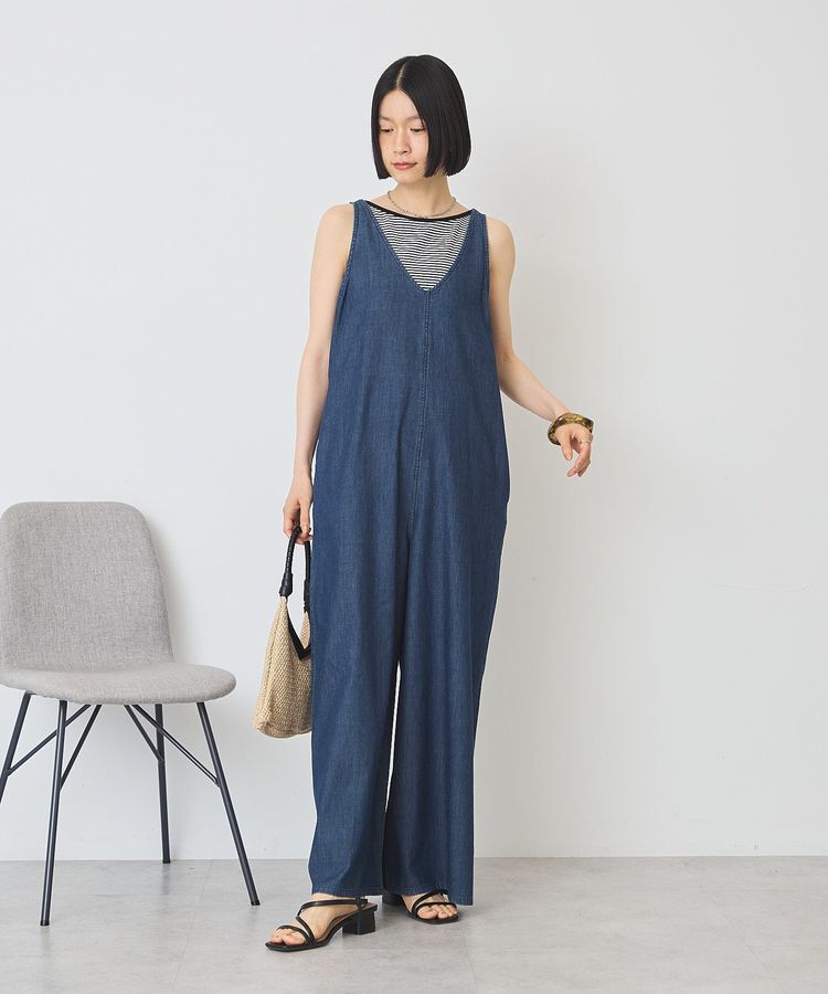 AMERICAN HOLIC「バックリボンデニムオールインワン」|オールインワン|One Wash