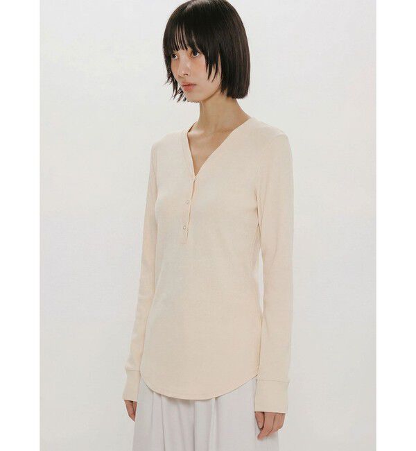 MIDIUMISOLID「MIDIUMISOLID for Ladies リブヘンリーネックプルオーバー」|Tシャツ・カットソー|キナリ
