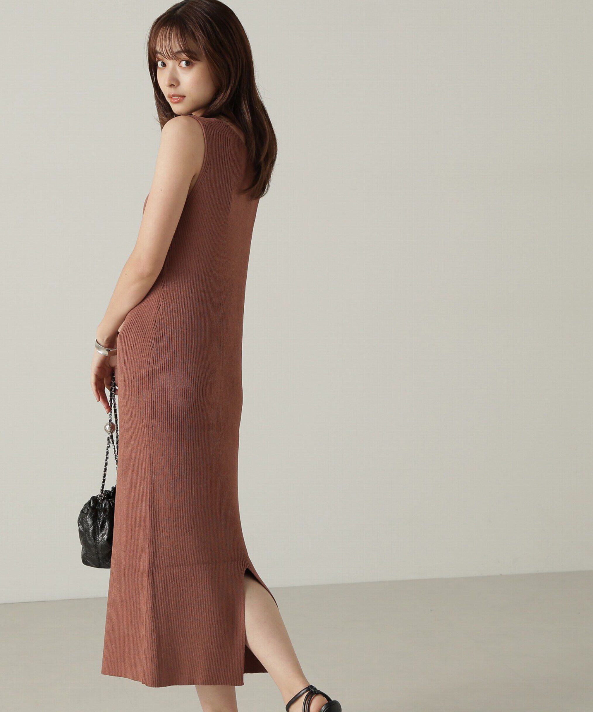 PROPORTION BODY DRESSING「リブカーデ付ニットナローワンピース」|ワンピース|