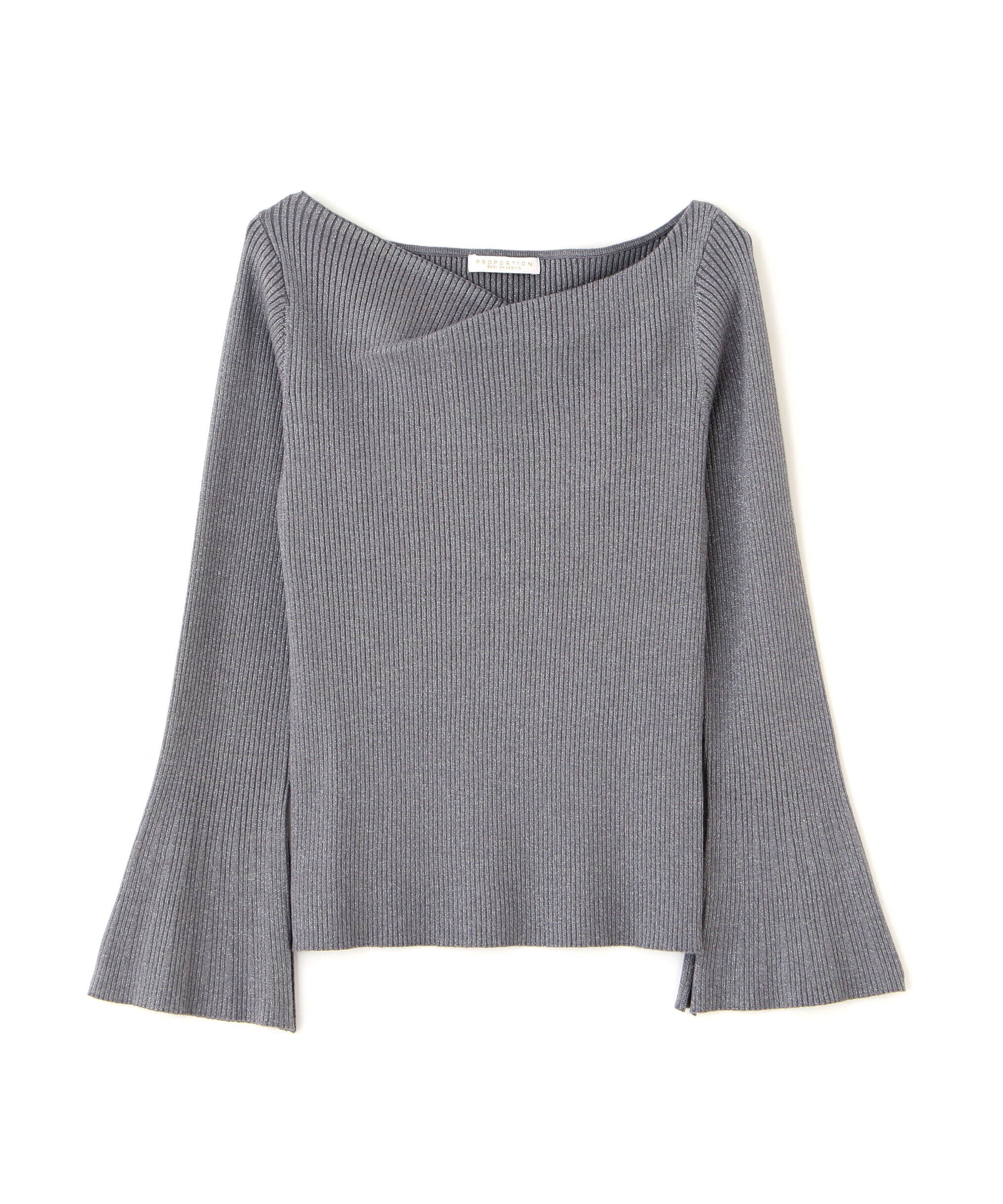 PROPORTION BODY DRESSING「＜ハンドウォッシャブル＞ニュアンスネックラメリブニット 25AW」|ニット・セーター|