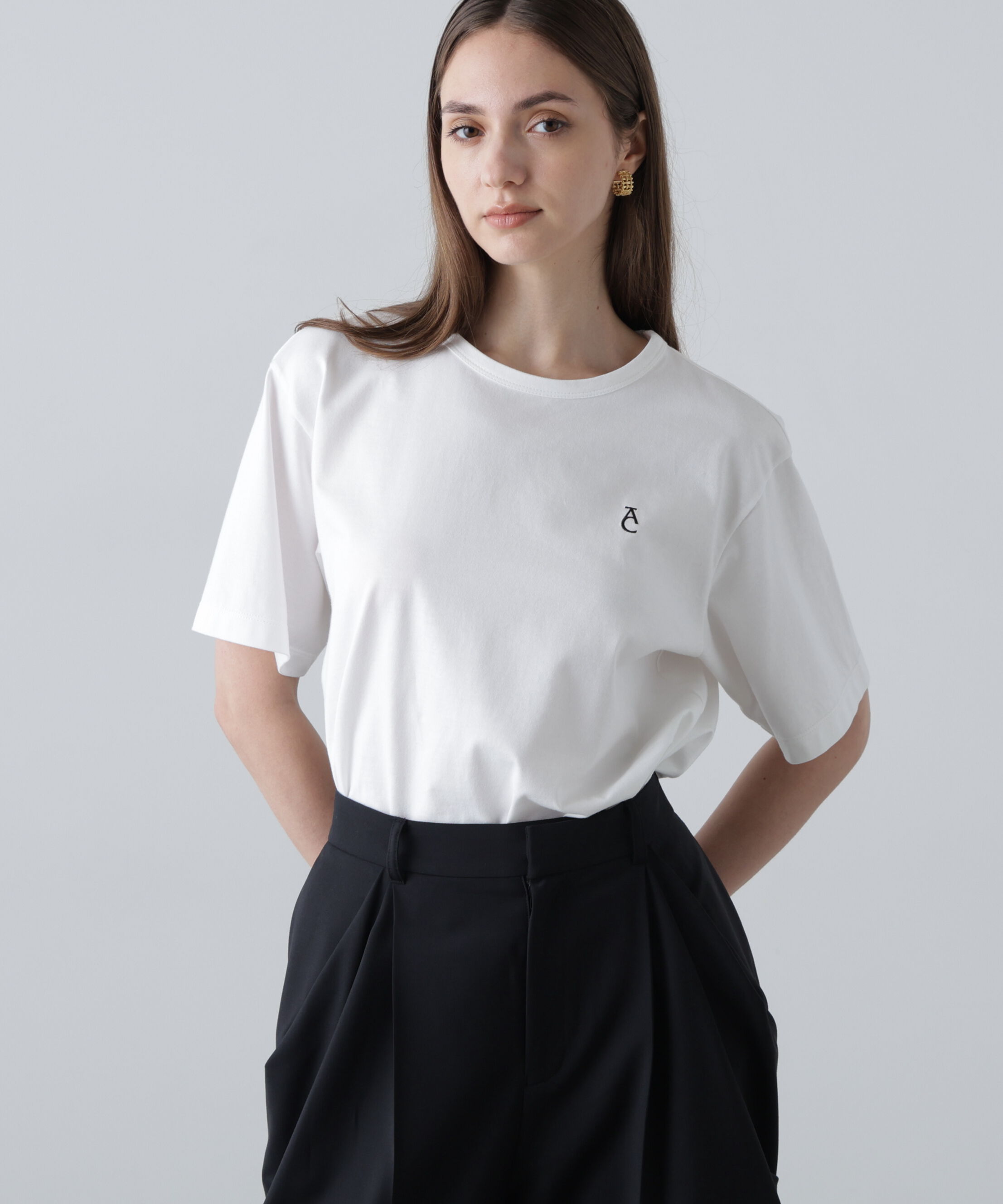  「Ａｌｕｎｃ刺繍Ｔシャツ_」|Tシャツ・カットソー|ホワイト