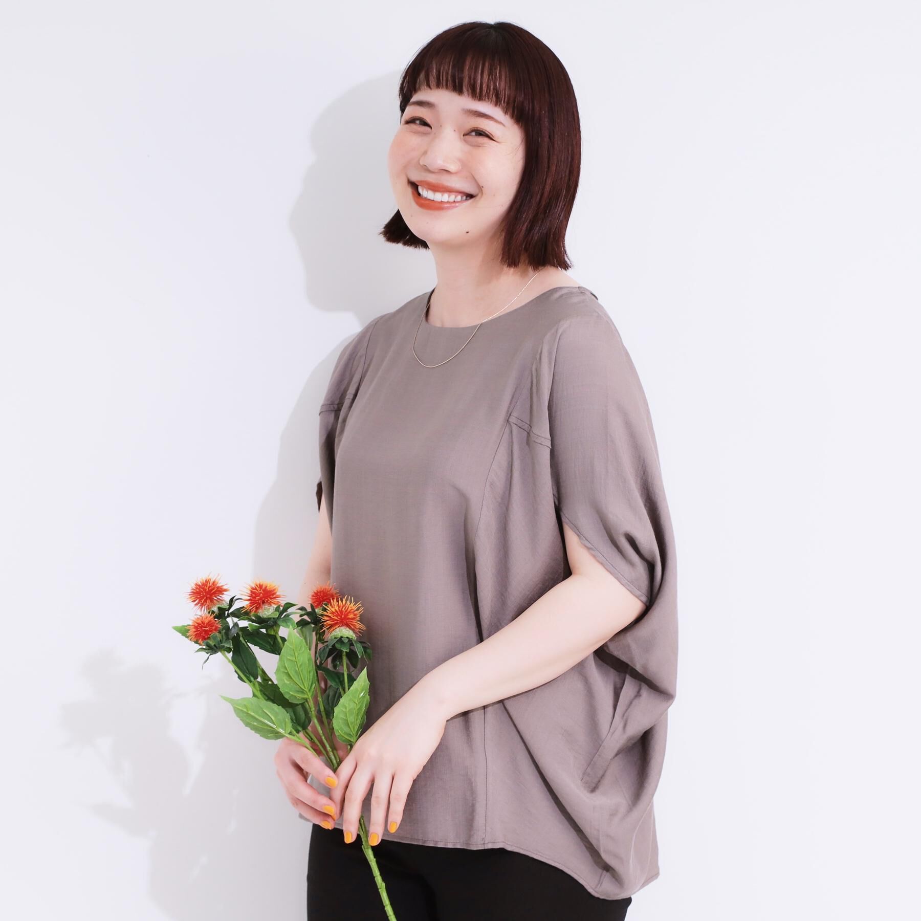 SHOO･LA･RUE「【S-LL/ひんやり/体型カバー】ゆるシルエットが心地よい ドルマンブラウス」|シャツ・ブラウス|
