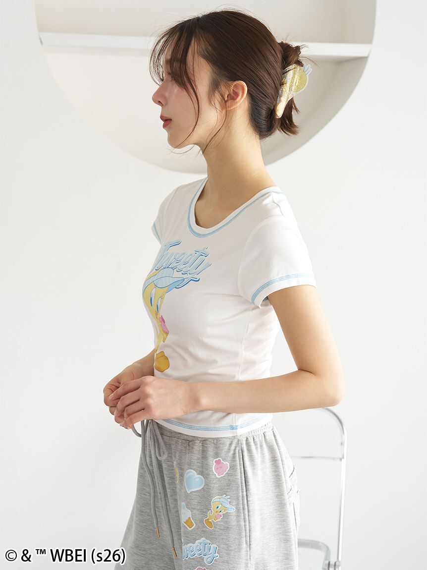 SNIDEL HOME「【Tweety】【接触冷感】ミニＴシャツ」|ルームウェア|