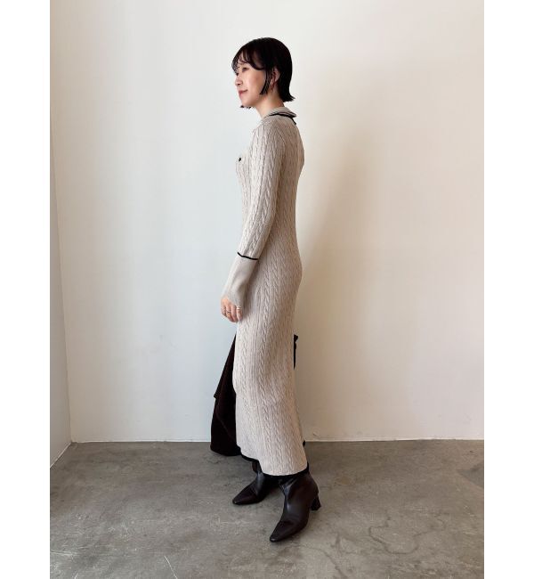 LAGUNAMOON「【POLO BCSコラボ】ケーブルラインニットワンピース」|ワンピース|