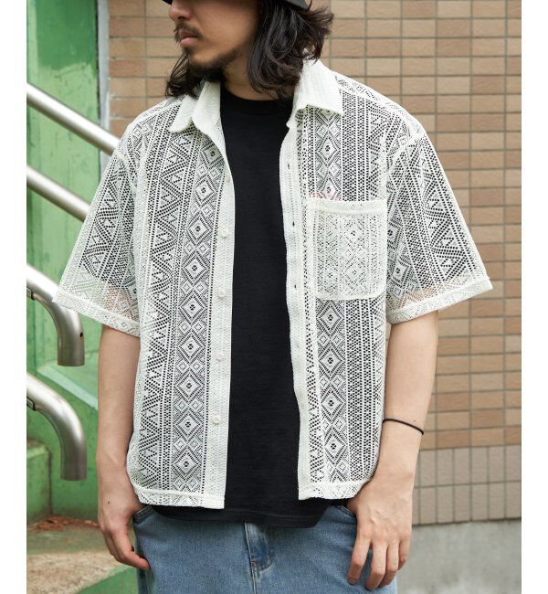 VENCE share style「レースハンソデシャツ」|Tシャツ・カットソー|