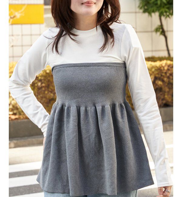 VENCE share style「異素材コンビビスチェ風プルオーバー」|その他|
