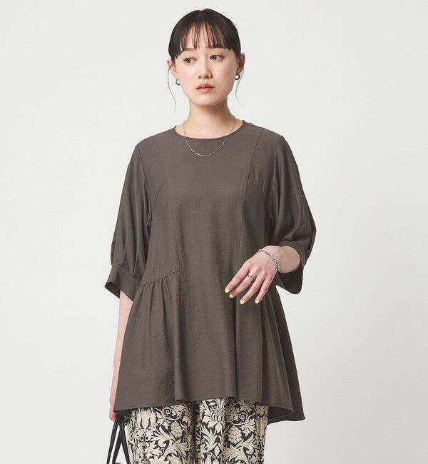 UNITED ARROWS green label relaxing「エアリー ボリューム ブラウス」|シャツ・ブラウス|DK.GRAY