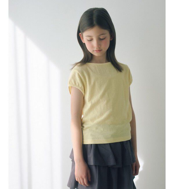 UNITED ARROWS green label relaxing「【WEB限定】ハート シシュウ Tシャツ / キッズ 100cm-160cm」|Tシャツ・カットソー|