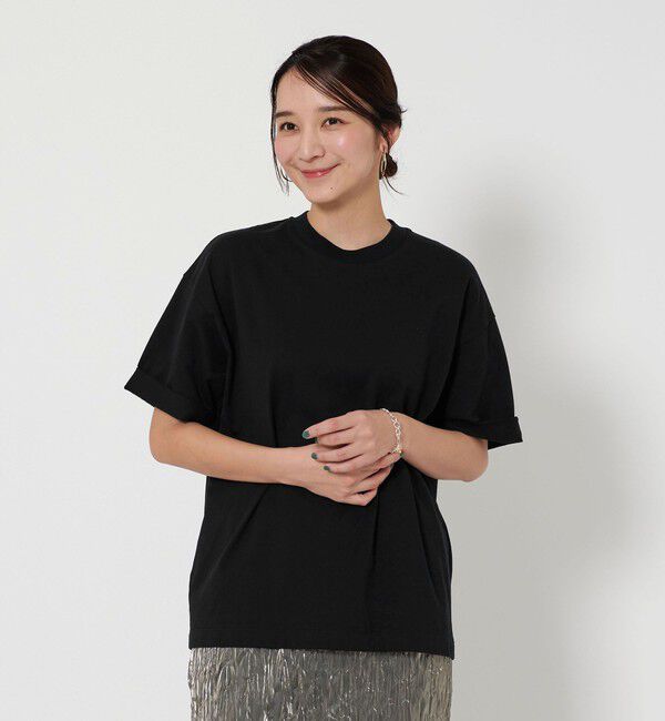 BEAUTY&YOUTH UNITED ARROWS「【WEB限定】ロールアップ ワイド テーパード Tシャツ -MADE IN JAPAN-」|Tシャツ・カットソー|