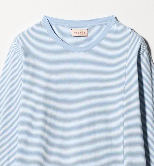 BEAUTY&YOUTH UNITED ARROWS「＜MEYAME＞ボーダー スリット ロングスリーブ Tシャツ」|Tシャツ・カットソー|