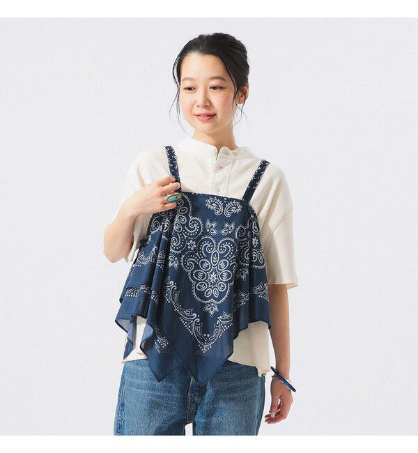 BEAMSBOY「バンダナ プリント キャミ」|シャツ・ブラウス|NAVY