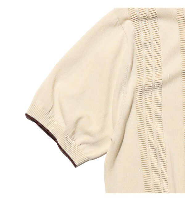 BEAMS PLUS「Knit Polo Raised Pattern Jacquard Line」|ポロシャツ|