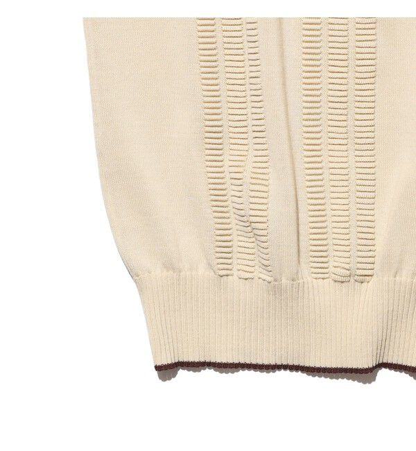 BEAMS PLUS「Knit Polo Raised Pattern Jacquard Line」|ポロシャツ|