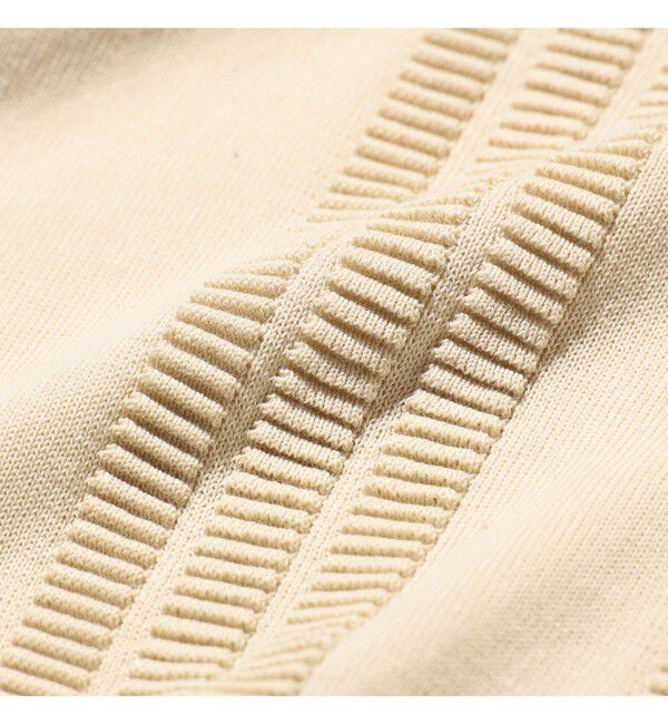 BEAMS PLUS「Knit Polo Raised Pattern Jacquard Line」|ポロシャツ|