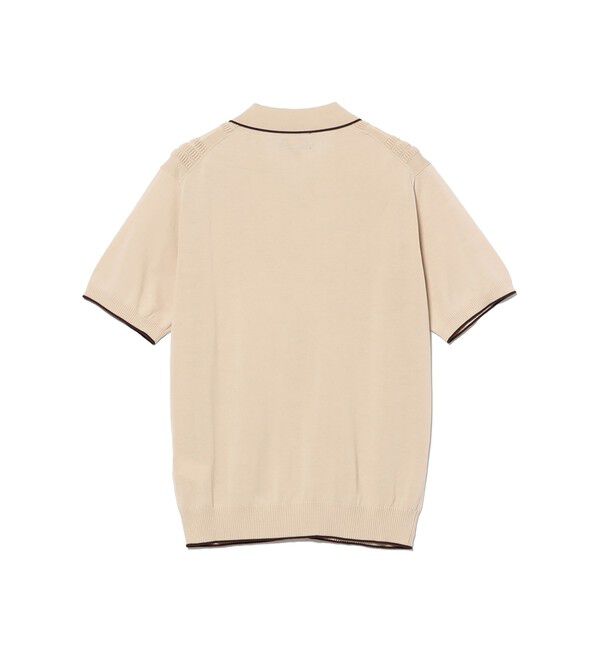BEAMS PLUS「Knit Polo Raised Pattern Jacquard Line」|ポロシャツ|