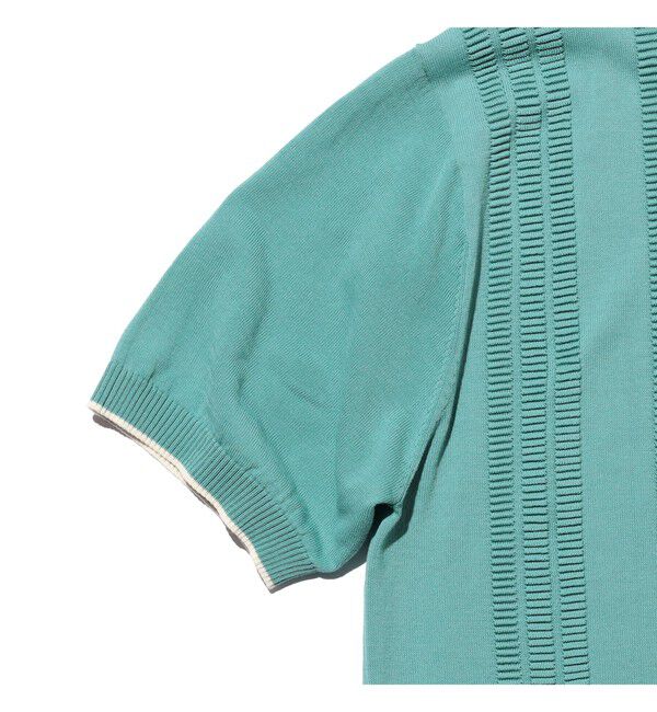 BEAMS PLUS「Knit Polo Raised Pattern Jacquard Line」|ポロシャツ|