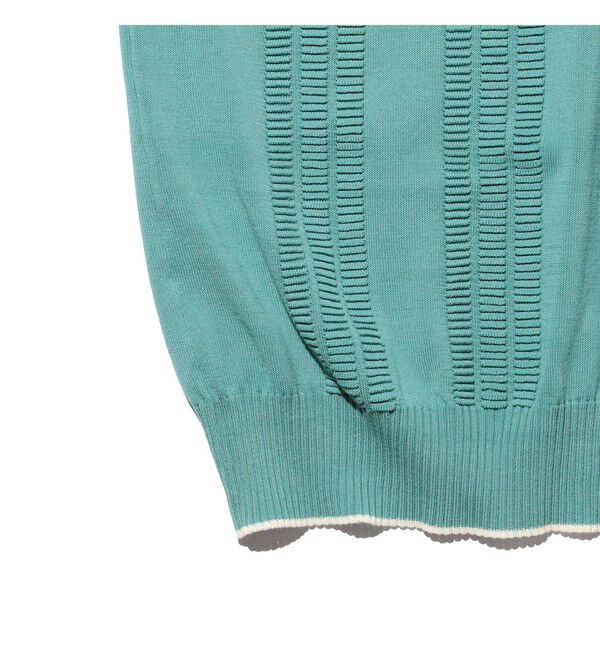 BEAMS PLUS「Knit Polo Raised Pattern Jacquard Line」|ポロシャツ|