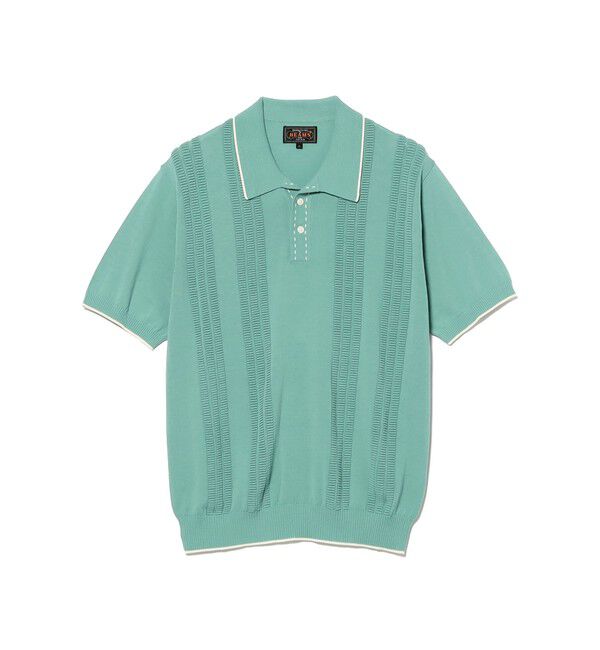 BEAMS PLUS「Knit Polo Raised Pattern Jacquard Line」|ポロシャツ|