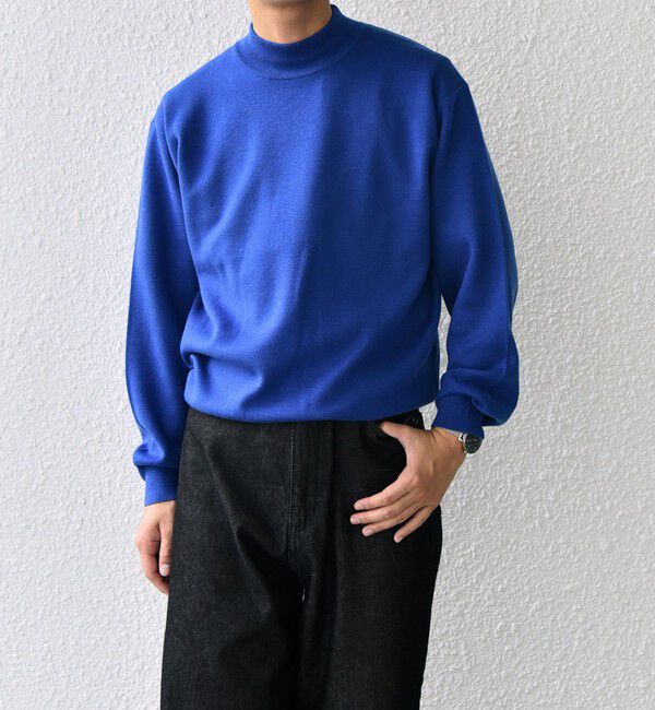 SHIPS any「SHIPS any: 〈手洗い可能〉 ミラノリブ モックネック ニット 25AW◇」|ニット・セーター|ブルー