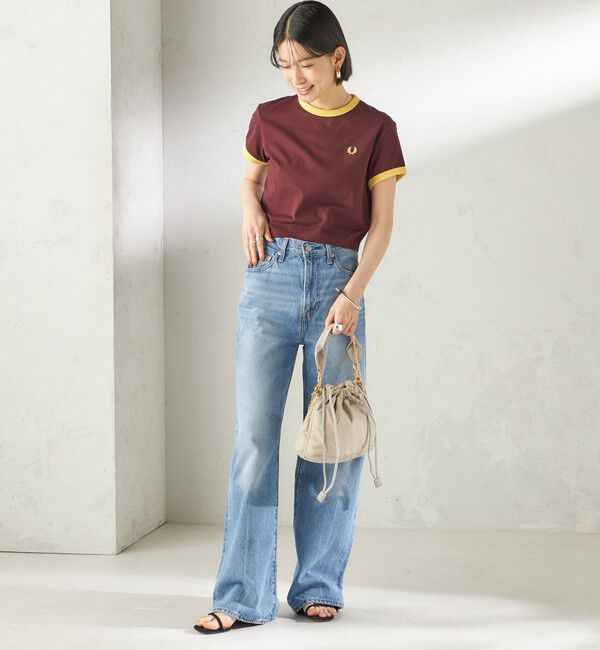 SHIPS for women「FRED PERRY:G9163 CROPPED RINGER TEE」|Tシャツ・カットソー|