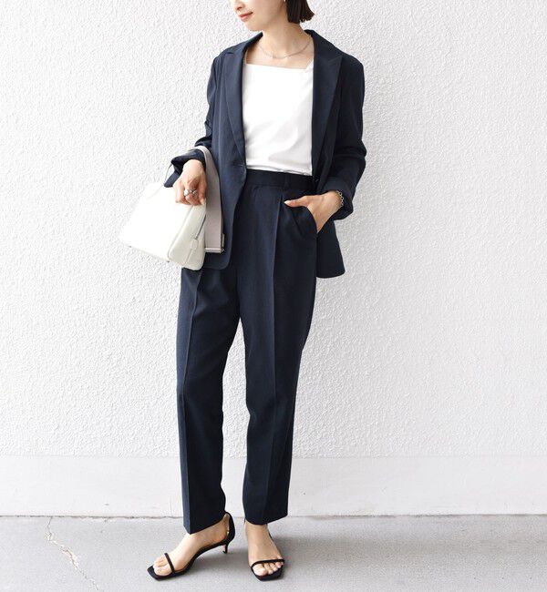 SHIPS for women「《一部予約》〈手洗い可能〉2WAY サテン &times; カットソー スクエア タンクトップ」|タンクトップ|